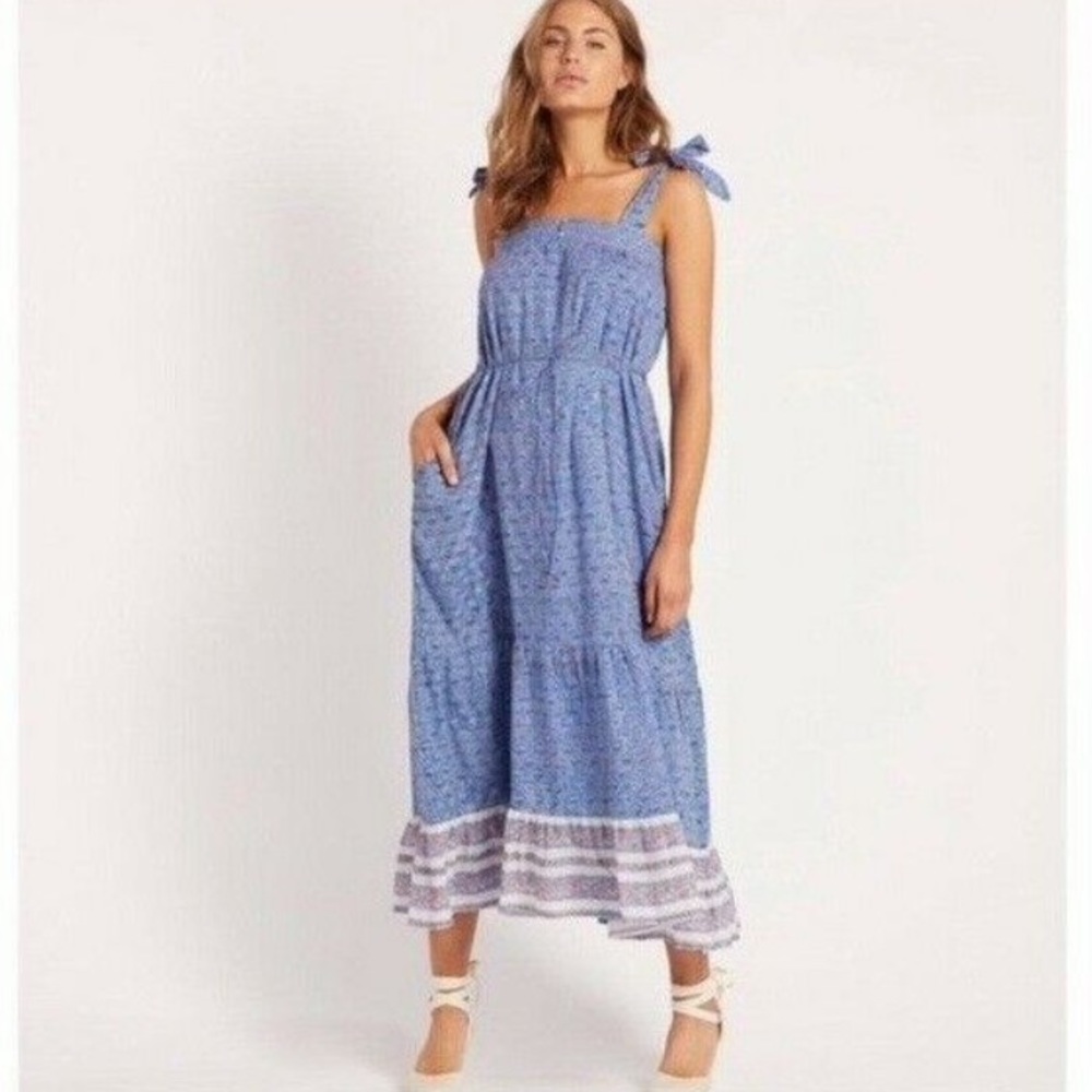 Free People x Cleobella Blue Lotus Midi Dress - Picture 2 of 15